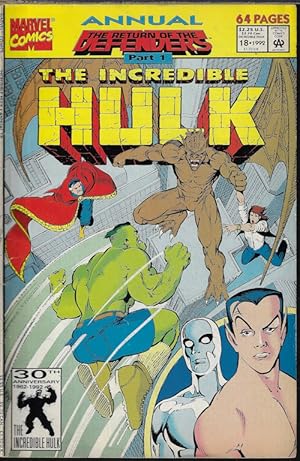 Seller image for THE INCREDIBLE HULK ANNUAL: #18, 1992 for sale by Books from the Crypt