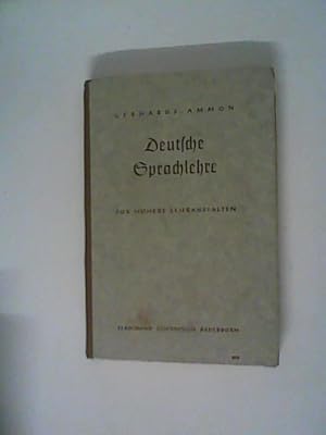 Bild des Verkufers fr Deutsche Sprachlehre fr hhere Lehranstalten zum Verkauf von ANTIQUARIAT FRDEBUCH Inh.Michael Simon