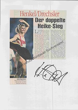 Immagine del venditore per Original Autogramm Heike Drechsler /// Autograph signiert signed signee venduto da Antiquariat im Kaiserviertel | Wimbauer Buchversand