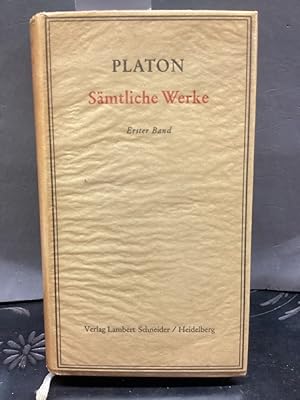 Platon - Sämtliche Werke 1. Band.