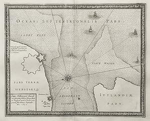 Bild des Verkufers fr "Situs Ahlborger fiordt vtet fortalaty Danici prope Hals ." - Alborg bugt / Aalborg / Jylland / Hals / Limfjord / Denmark Danmark /Dnemark zum Verkauf von Antiquariat Steffen Vlkel GmbH