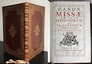 Canon Missae ad usum episcoporum, ac praelatorum solemniter, vel private celebrantium.