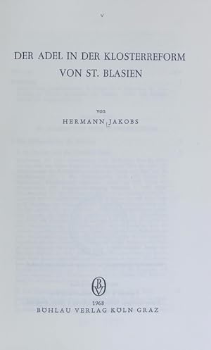 Imagen del vendedor de Adel in der Klosterreform von Sankt Blasien. Klner historische Abhandlungen ; 16. a la venta por Antiquariat Bookfarm