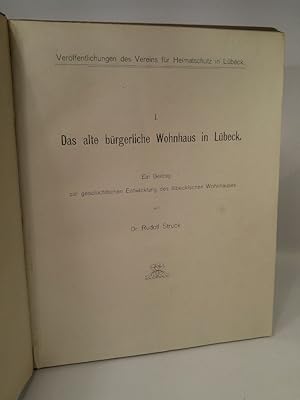 Bild des Verkufers fr Das alte brgerliche Wohnhaus in Lbeck. - [2 Bnde]. zum Verkauf von ANTIQUARIAT Franke BRUDDENBOOKS