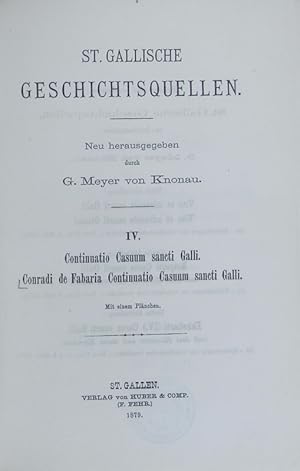 Seller image for Christian Kuchimeister's Nwe Casus Monasterii sancti Galli. St. Gallische Geschichtsquellen ; 5. Mittheilungen zur vaterlndischen Geschichte ; 18 = N.F.8. for sale by Antiquariat Bookfarm