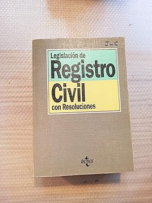 Imagen del vendedor de Legislacion de registro civil, con resoluciones a la venta por Librera La Esconda