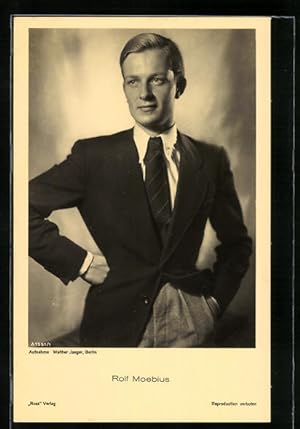 Immagine del venditore per Ansichtskarte Schauspieler Rolf Moebius im Anzug mit stolzer Krperhaltung venduto da Bartko-Reher