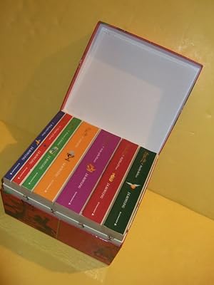 Seller image for SEVEN Volumes in BOX: Harry Potter & the Philosopher's Stone ( AKA: Sorcerer's Stone ); Chamber of Secrets; Prisoner of Azkaban; Goblet of Fire; Order of the Phoenix; Half Blood Prince; Deathly Hallows --book 1, 2, 3, 4, 5, 6, 7 ( Philosophers ) for sale by Leonard Shoup