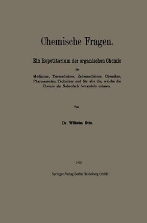 Seller image for Chemische Fragen for sale by Rheinberg-Buch Andreas Meier eK