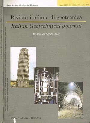 Seller image for Rivista Italiana di geotecnica. Italian geotechnical Journal. Anno XXXV, n.4, ottobre-dicembre 2001 for sale by Biblioteca di Babele