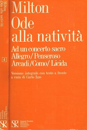 Imagen del vendedor de Ode alla nativit, ad un concerto sacro, allegro, penseroso, arcadi, como, licida a la venta por Biblioteca di Babele