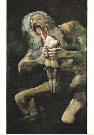Bild des Verkufers fr POSTAL L04818: Saturno devorando a un hijo, por Goya zum Verkauf von EL BOLETIN