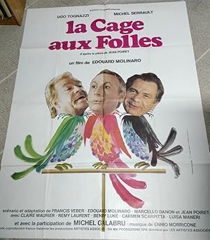 Affiche LA CAGE AUX FOLLES Molinaro MICHEL SERRAULT Ugo Tognazzi 120x160cm