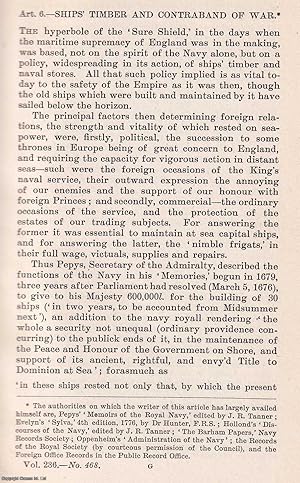 Immagine del venditore per Ships' Timber and Contraband of War. An uncommon original article from The Quarterly Review, 1921. venduto da Cosmo Books