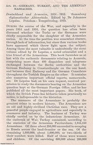 Immagine del venditore per Germany, Turkey, and the Armenian Massacres. An uncommon original article from The Quarterly Review, 1920. venduto da Cosmo Books