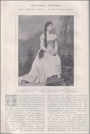Seller image for Madame Melba, an Australian Operatic Soprano : illustrated Interview. An uncommon original article from The Strand Magazine, 1899. for sale by Cosmo Books