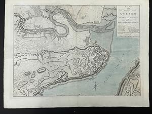 Imagen del vendedor de Plan of the City and Environs of Quebec, with It Siege and Blockade, by The Americans. from the 8th of December 1775 to the 13th of May 1776. M le Saut du Matelet where Col. Arnold made his attack on the 31st of December, and was wounded. Engraved by Wm. Faden a la venta por J. Patrick McGahern Books Inc. (ABAC)