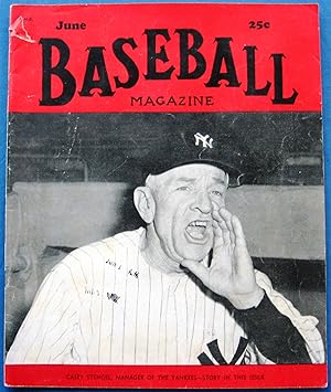 BASEBALL MAGAZINE June 1951 Casey Stengel Manager of the Yankees Cover