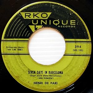 Image du vendeur pour Seven Days In Barcelona / You Go - I Go [7" 45 rpm Single] mis en vente par Kayleighbug Books, IOBA