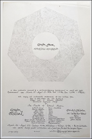 Imagen del vendedor de Dream House : La Monte Young / Marian Zazeela Dream Festival a la venta por Specific Object / David Platzker