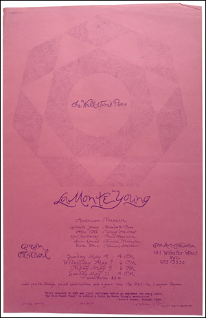 Immagine del venditore per La Monte Young : The Well-Tuned Piano Dream Festival venduto da Specific Object / David Platzker