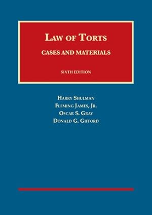 Imagen del vendedor de Cases and Materials on the Law of Torts a la venta por GreatBookPrices