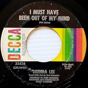 Bild des Verkufers fr Johnny One Time / I Must Have Been Out Of My Mind [7" 45 rpm Single] zum Verkauf von Kayleighbug Books, IOBA