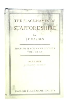Bild des Verkufers fr The Place-Names of Staffordshire Part I zum Verkauf von World of Rare Books