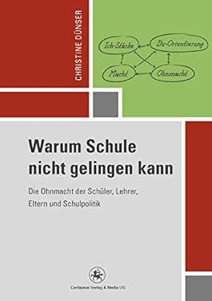 Seller image for Warum Schule nicht gelingen kann : die Ohnmacht der Schler, Lehrer, Eltern und Schulpolitik. Reihe Pdagogik ; Bd. 42 for sale by Antiquariat Buchhandel Daniel Viertel