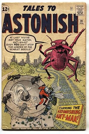 Immagine del venditore per Tales to Astonish #39 comic book-Early Ant-Man-Jack Kirby-Marvel G/VG venduto da DTA Collectibles