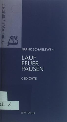 Bild des Verkufers fr Lauffeuerpausen : Gedichte. Lyrik-Taschenbuch ; Nr. 4 zum Verkauf von books4less (Versandantiquariat Petra Gros GmbH & Co. KG)