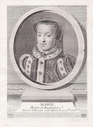 Image du vendeur pour Marie, Reine d'Angleterre" - Mary I of England (1516-1558) / Queen Knigin Reine / Portrait mis en vente par Antiquariat Steffen Vlkel GmbH