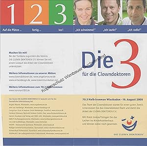 Seller image for Originalflyer Die 3 fr die Clowndoktoren Halb-Ironman Wiesbaden 16. August 2009 for sale by Antiquariat im Kaiserviertel | Wimbauer Buchversand