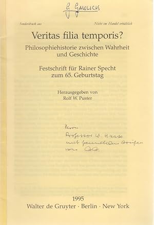 Bild des Verkufers fr Nihil tam absurde dici potest ." Ein Ciceronischer Zwischenruf und sein Nachhall. [Aus: Rolf W. Puster (Hg.), Veritas filia temporis?]. Philosophiehistorie zwischen Wahrheit und Geschichte. Festschrift fr Rainer Specht zum 65. Geburtstag. zum Verkauf von Fundus-Online GbR Borkert Schwarz Zerfa