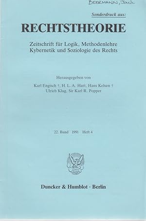 The Economic Theory of Politics and Legal Interpretation in the Unites States. [From: Rechtstheor...