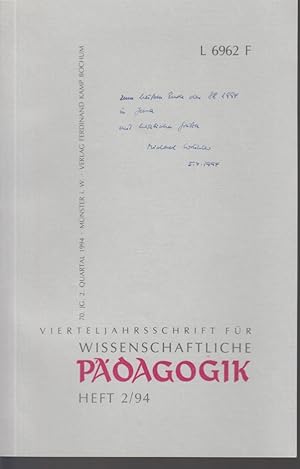 Die entdeckungsfunktion der Anthropologie in der Pädagogik. [Aus: Wissenschaftliche Pädagogik, 70...