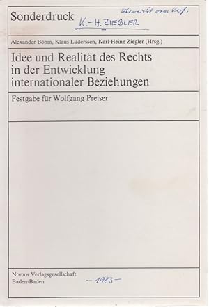 Seller image for Tradition und Wandel im Vlkerrecht der rmischen Sptantike. [Aus: A. Bhm, K. Lderssen, K.-H. Zieger (Hrsg.), Idee und Realitt des Rechts in der Entwicklung internationaler Beziehungen]. Festgabe fr Wolfgang Preiser. for sale by Fundus-Online GbR Borkert Schwarz Zerfa