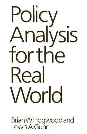 Bild des Verkufers fr Policy Analysis for the Real World zum Verkauf von WeBuyBooks