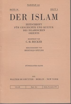 Die Schrift des Badiguras über die Ersatzdrogen. [Aus: Der Islam, Bd. 50, Heft 2, November 1973].