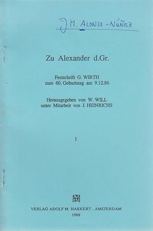 Alexander der Große und die Iberische Halbinsel. [Aus: W. Will (Hg.), Zu Alexander d.Gr., Festsch...
