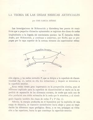 Imagen del vendedor de LA TEORIA DE LAS ONDAS SISMICAS ARTIFICIALES (EXTRAIDO ORIGINAL DEL AO 1934, ESTUDIO COMPLETO TEXTO INTEGRO) a la venta por Libreria 7 Soles