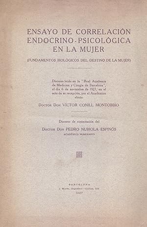Seller image for ENSAYO DE CORRELACION ENDOCRINO-PSICOLOGICA DE LA MUJER (FUNDAMENTOS BIOLOGICOS DEL DESTINO DE LA MUJER) for sale by Libreria 7 Soles