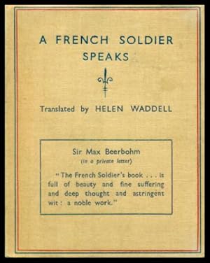 A FRENCH SOLDIER SPEAKS