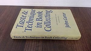 Bild des Verkufers fr Taste and Technique in Book Collecting, with an Epilogue zum Verkauf von BoundlessBookstore