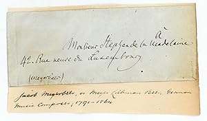 Seller image for Eigenh. Kuvert mit Namenszug. for sale by Antiquariat INLIBRIS Gilhofer Nfg. GmbH