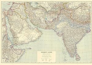 Bild des Verkufers fr Sdwest-Asien. 1:5,000,000. Grundlage: Stielers Handatlas. zum Verkauf von Antiquariat INLIBRIS Gilhofer Nfg. GmbH