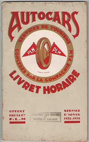 Imagen del vendedor de Autocars Livret Horaire Service d'Hiver 1928-1929 a la venta por Anvil Books