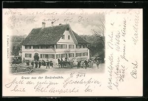 Ansichtskarte Hohenweiler, Am Gasthaus Gmündmühle