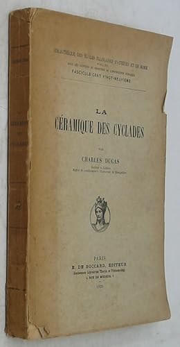 Bild des Verkufers fr La Ceramique des Cyclades zum Verkauf von Powell's Bookstores Chicago, ABAA