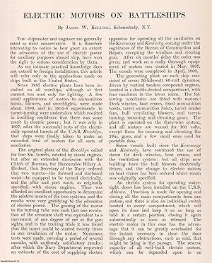 Electric Motors on Battleships. An original article from Engineering, 1901.